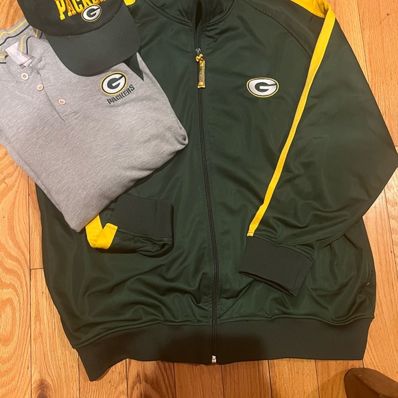 NFL Green and Yellow Green Bay PackersApparel Jacket hat and shirt